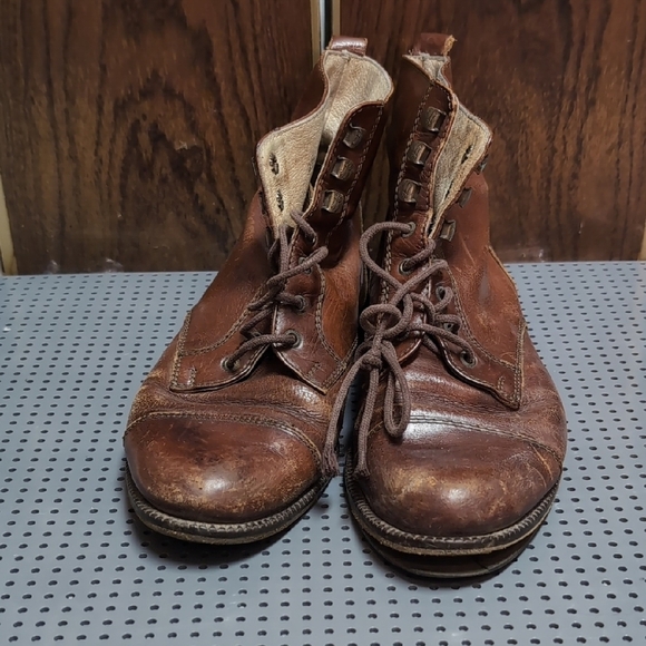 Bally Brown Leather Boots With Laces - Picture 2 of 9